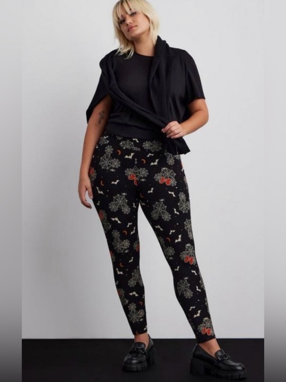GUC Torrid❌Disney “Halloween🧡🖤Spider🕷️Web🕸️Minnie🎀 & Mickey🐭Leggings” 1•1X|14-16